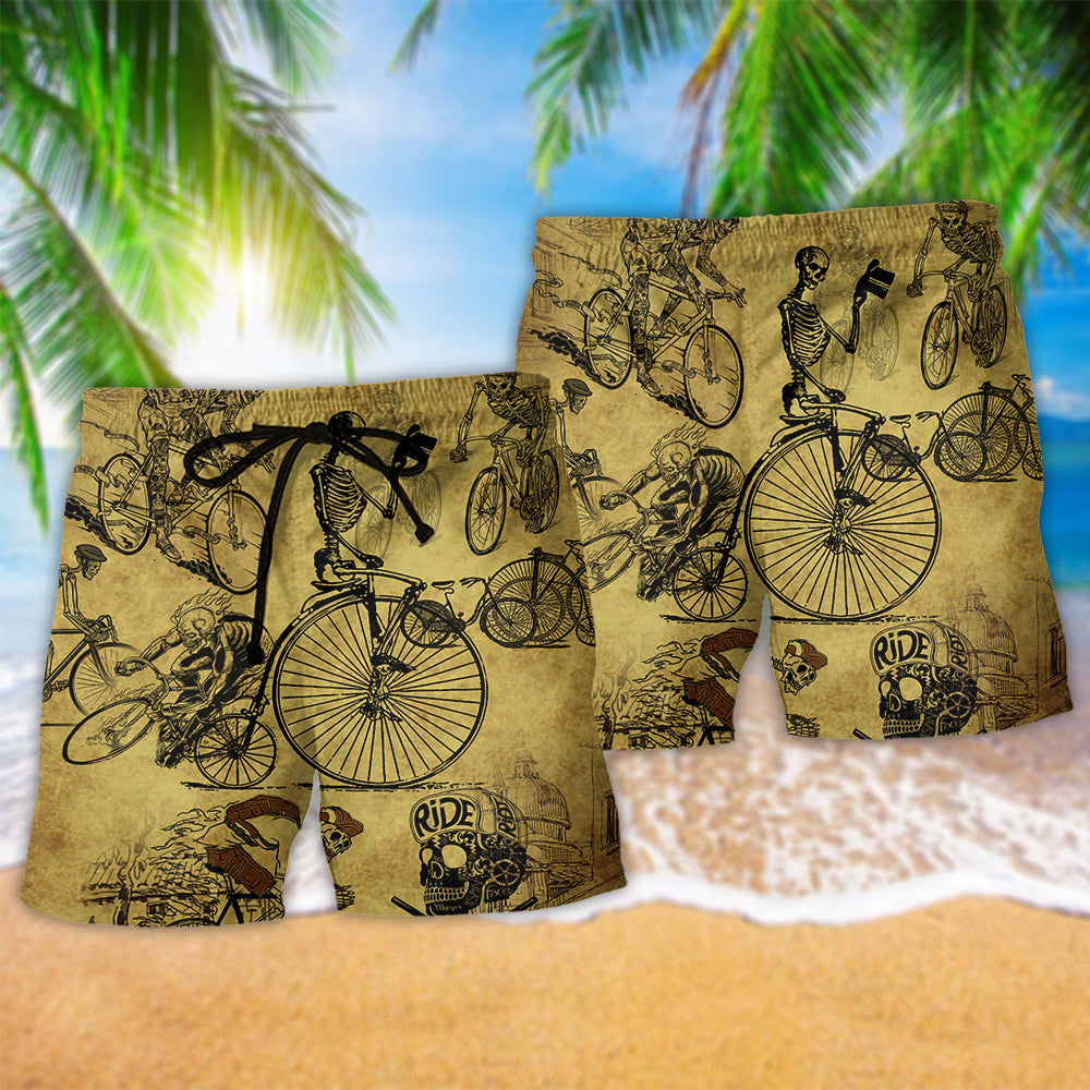 Bike Skull Born To Ride Statement – Beach Short