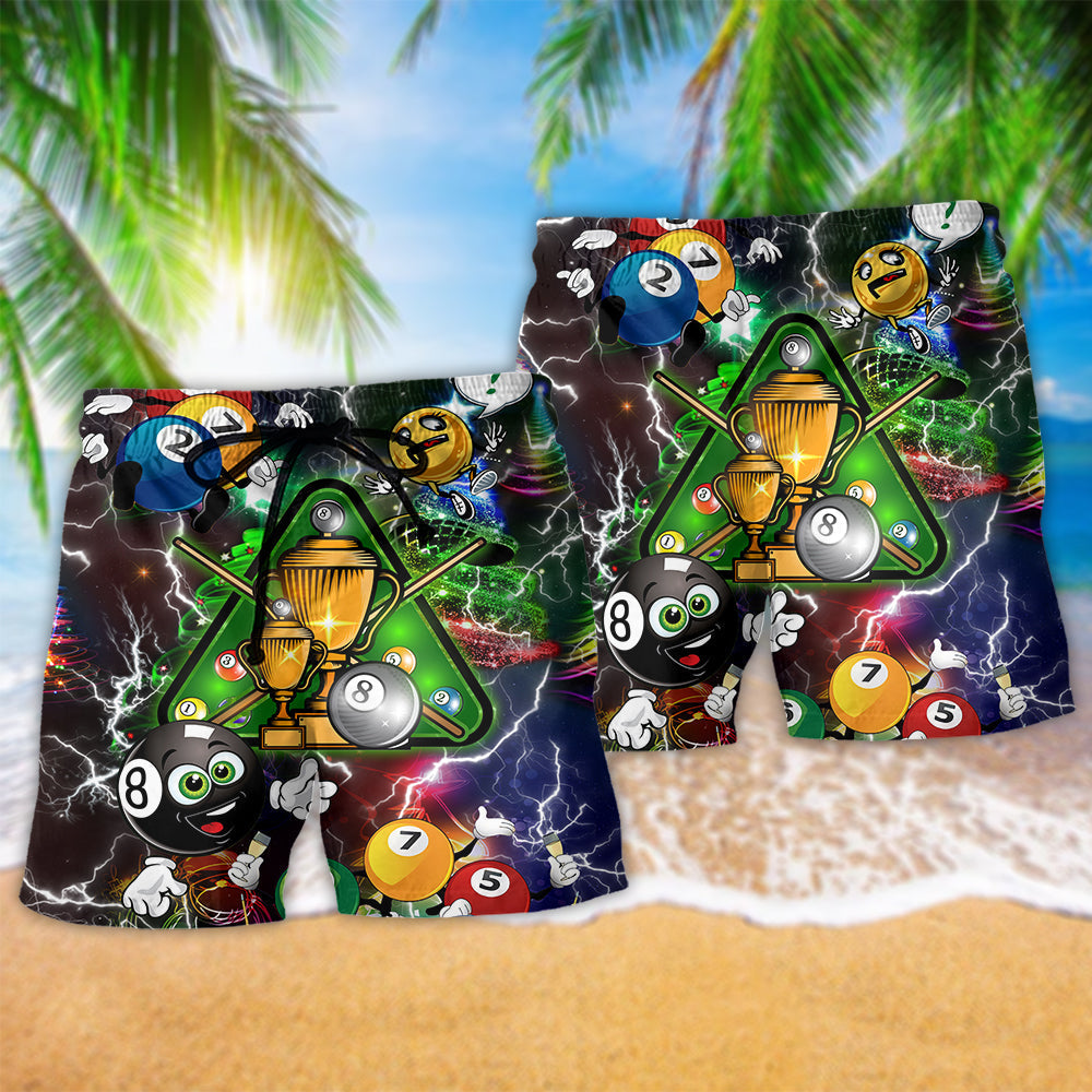 Billiard Lover Christmas Lightning – Beach Short
