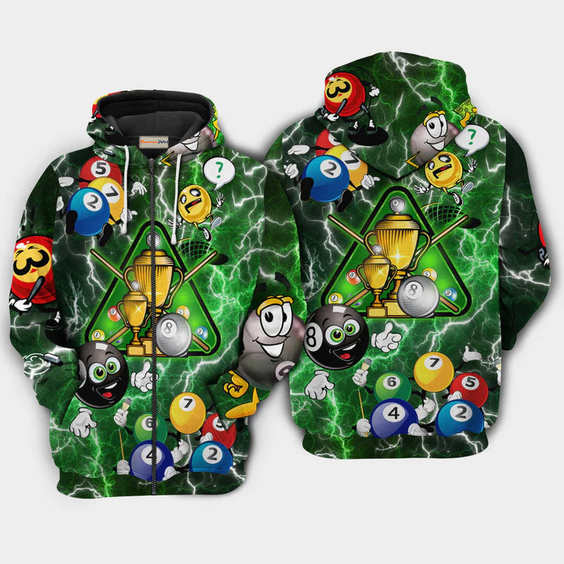 Billiard Lover Sport Art – 3D Hoodie
