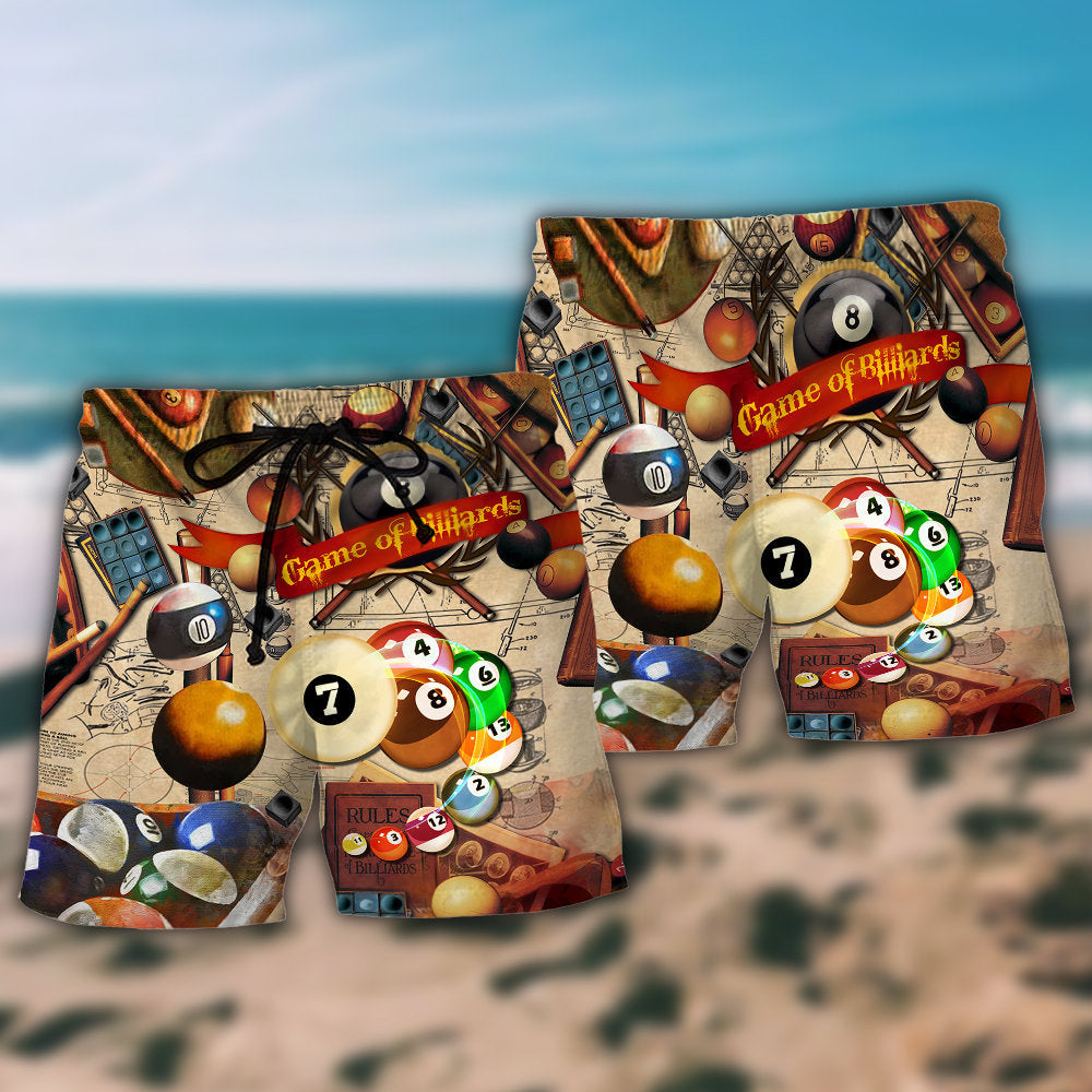 Billiards Never Give Up - Beach Short