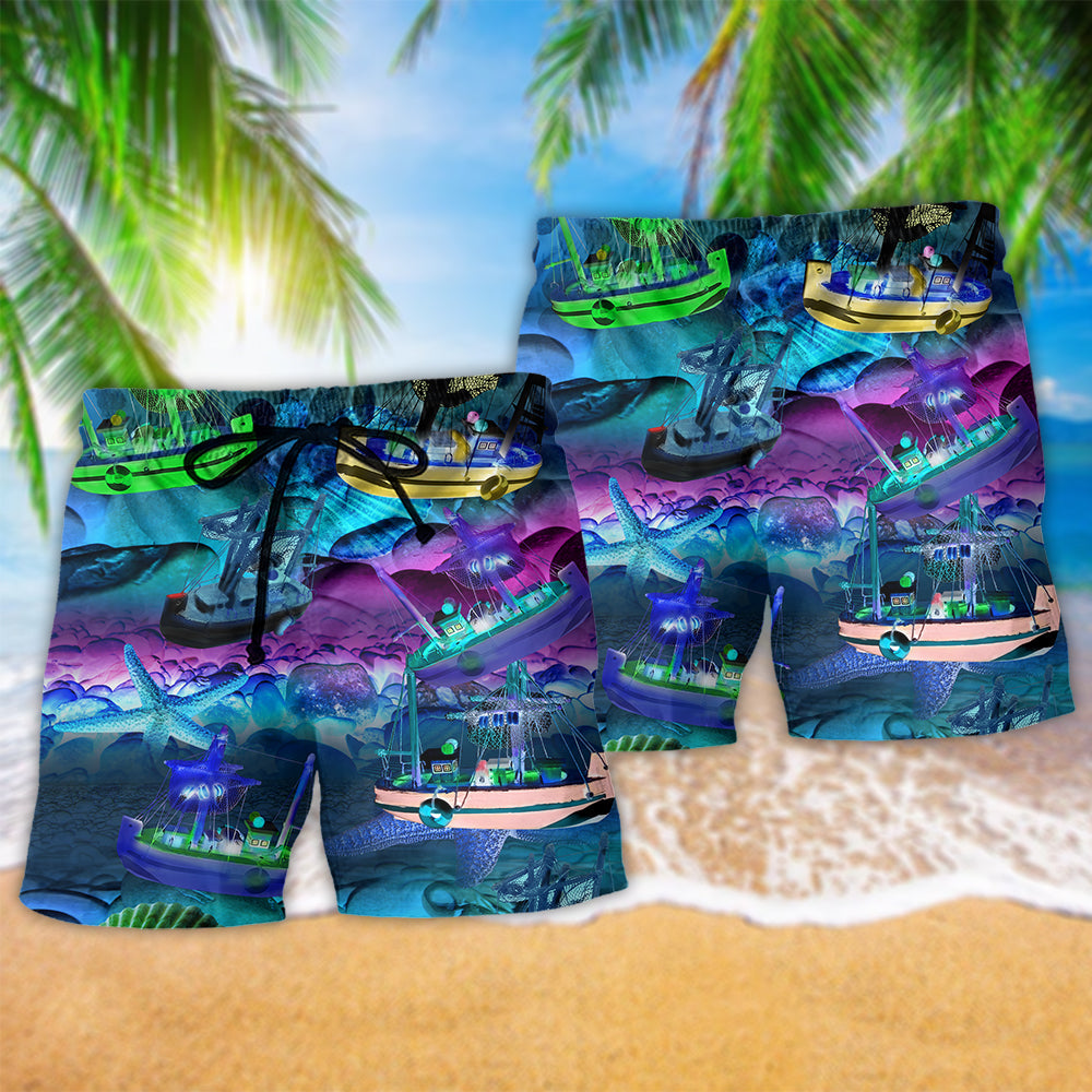 Life Is Good On Our Boat Art – Beach Short