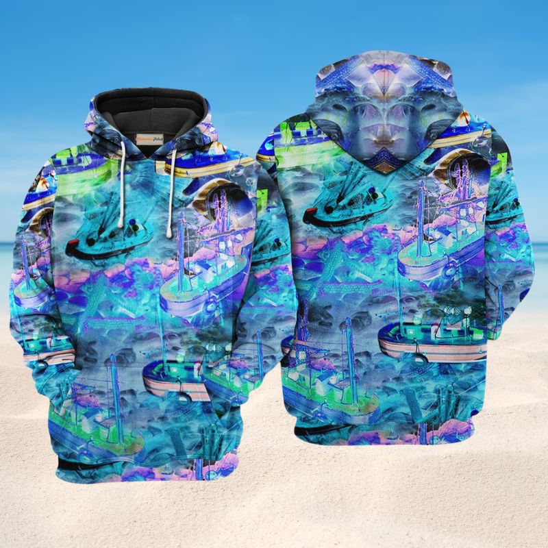 Boat Life Is Good Quote Art – 3D Hoodie