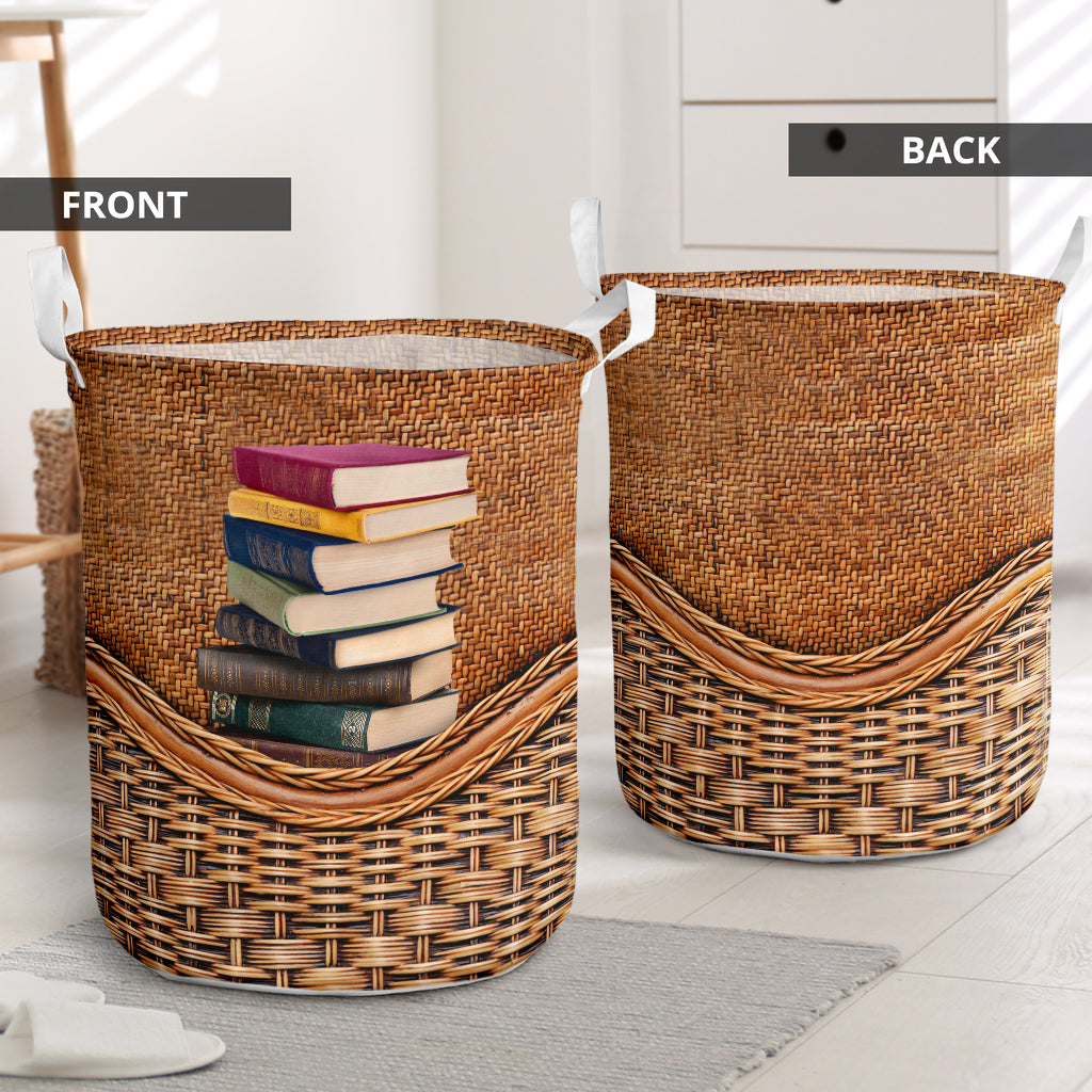 Book 2 Rattan Teaxture Style - Laundry Basket - Owls Matrix LTD