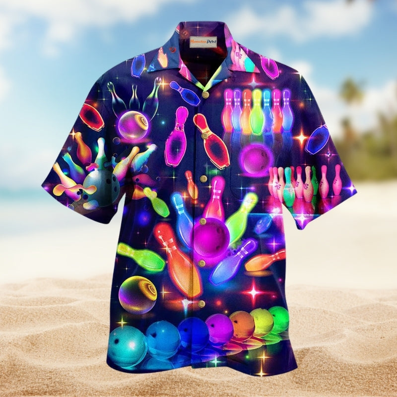 Bowling Rainbow Neon Style Limited Edition – Hawaiian Shirt
