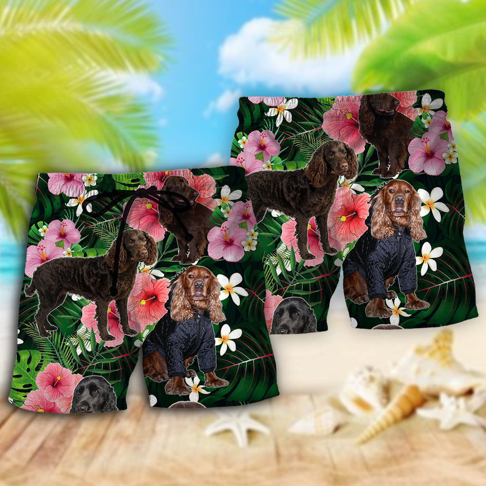 Boykin Spaniel Tropical Floral Lover – Beach Short