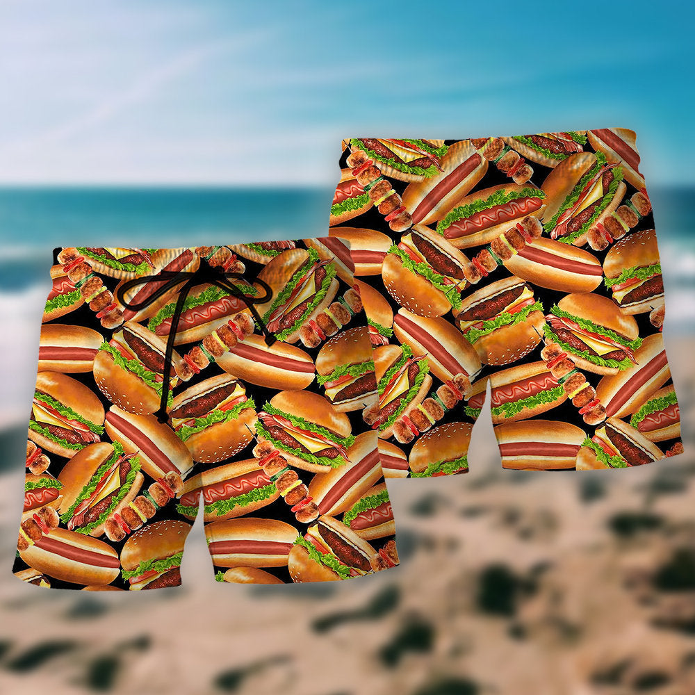 Life Is Better With Burgers Food – Beach Short