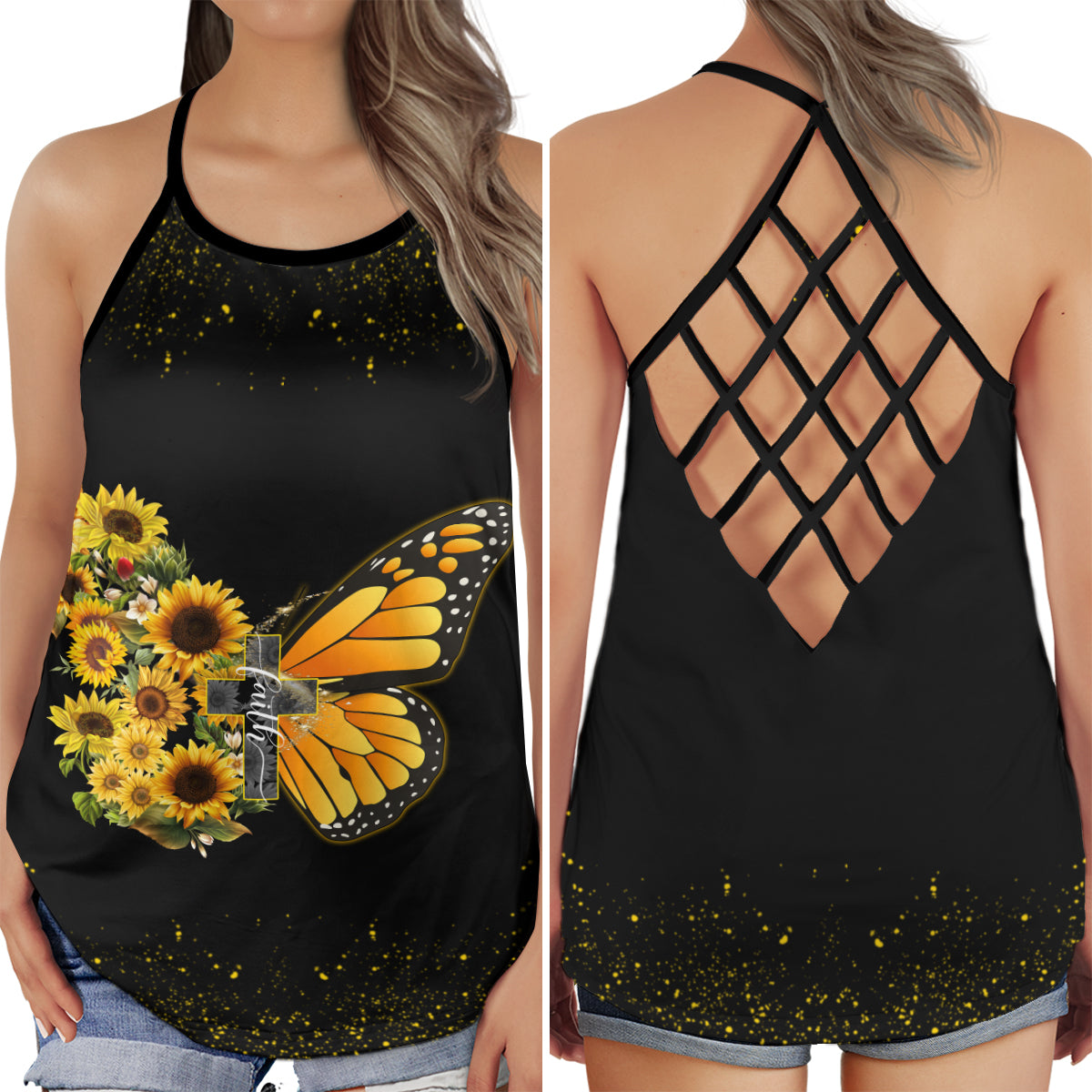 Butterfly Everyday Beauty Love Vibes - Hollow Tank Top