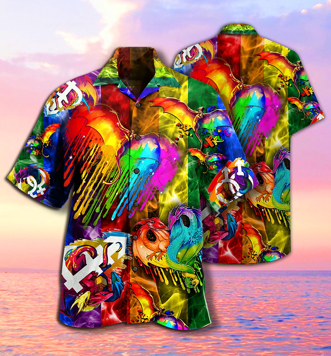 Dragon Pride Love Life Vintage Style - Hawaiian Shirt