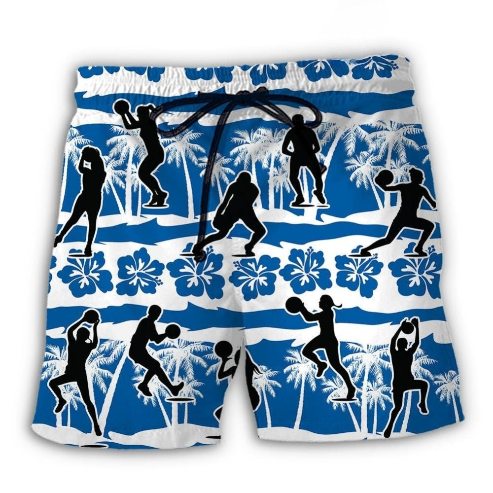 Netball Tropical Beach Floral Art – Beach Short