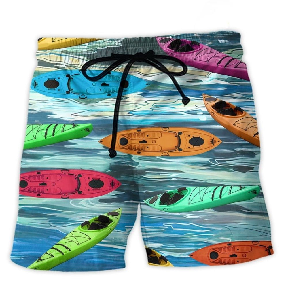 Kayaking Adventure Time Quote Art – Beach Short