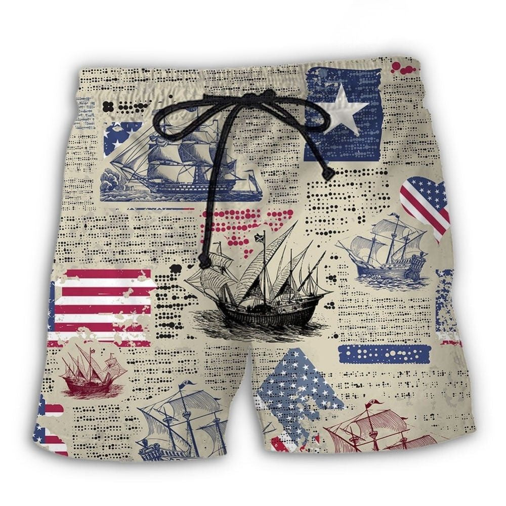 Sailing USA Flag Celebration – Beach Short