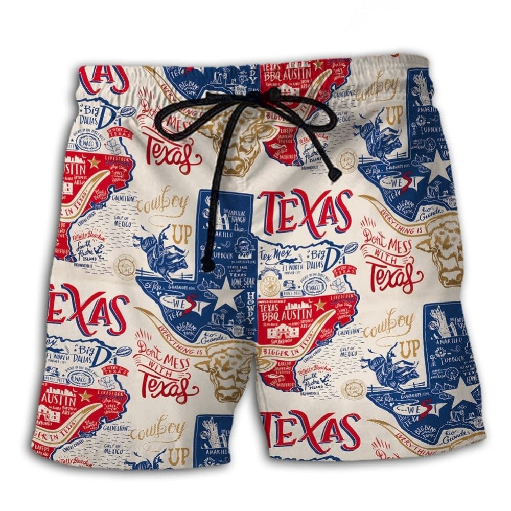 Texas Strong State Pride Art – Beach Short