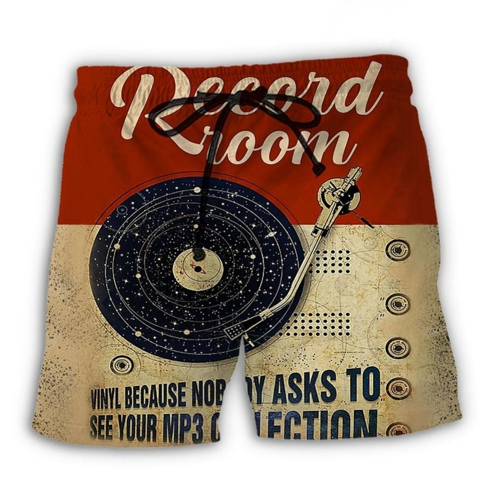 Music Record Room Retro Style – Beach Short