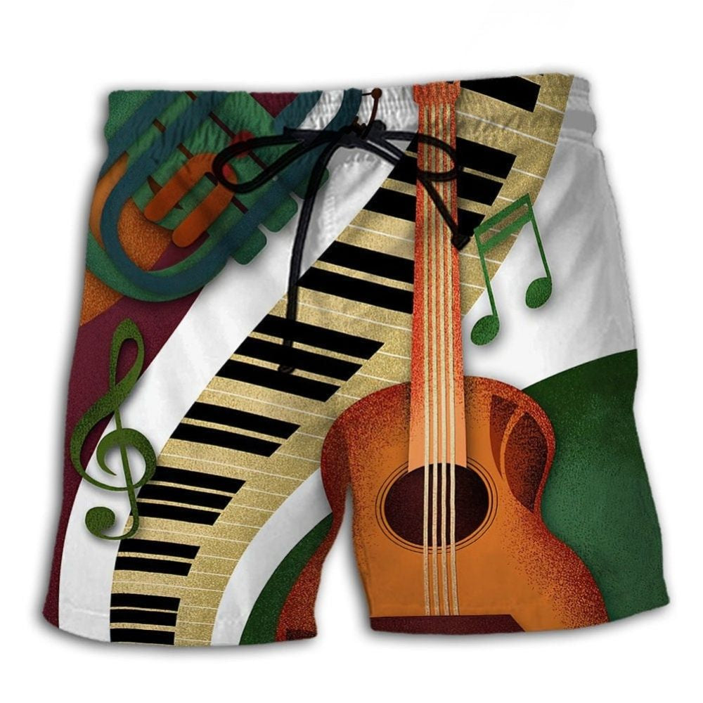 Vintage Classic Guitar Art – Beach Short