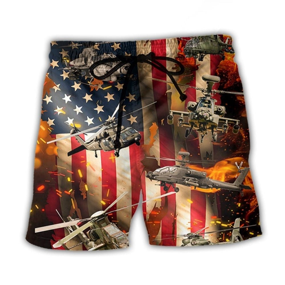 Combat Aircraft Power Flight Art – Beach Short