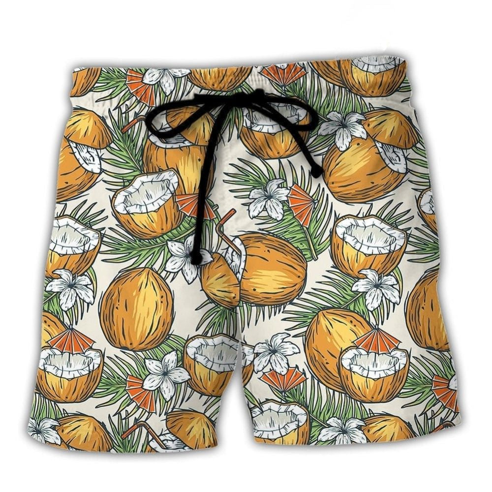 Tiki Tribal Mask Coconut Tropical – Beach Short