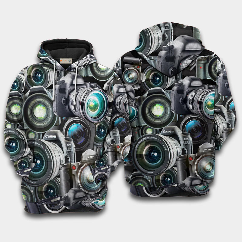 Camera Look Through Lenses Art – 3D Hoodie