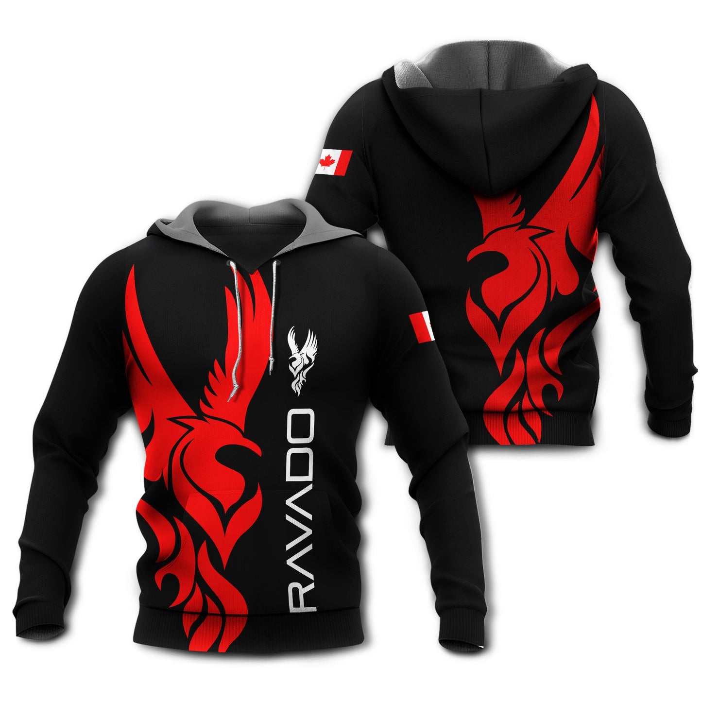 Canada Eagle Wildlife Art – 3D Hoodie