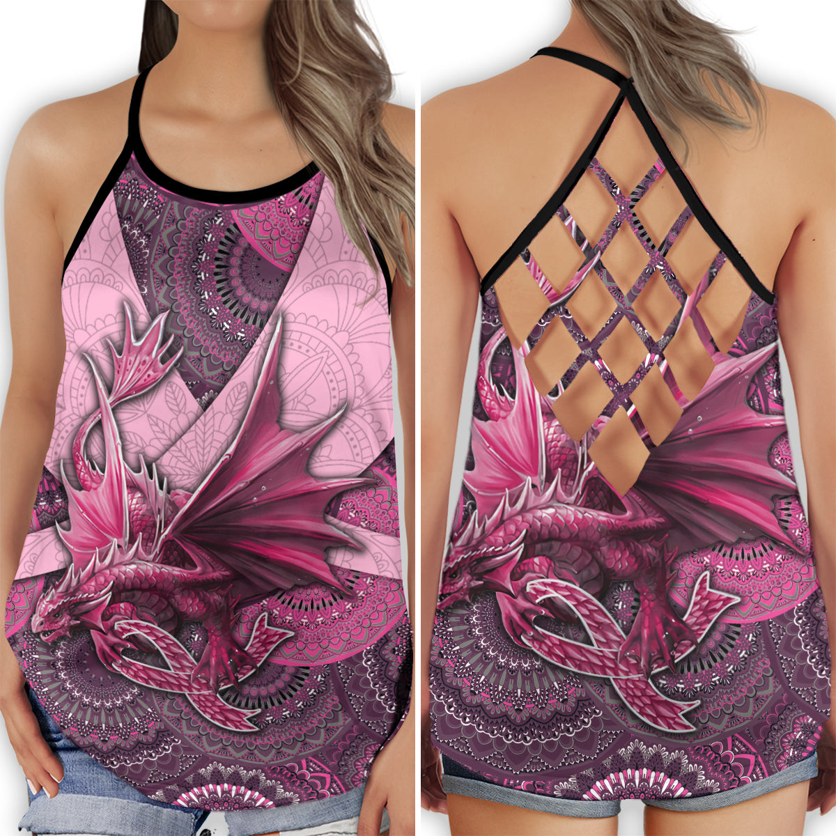 Breast Cancer Strong Support – Hollow Tank Top