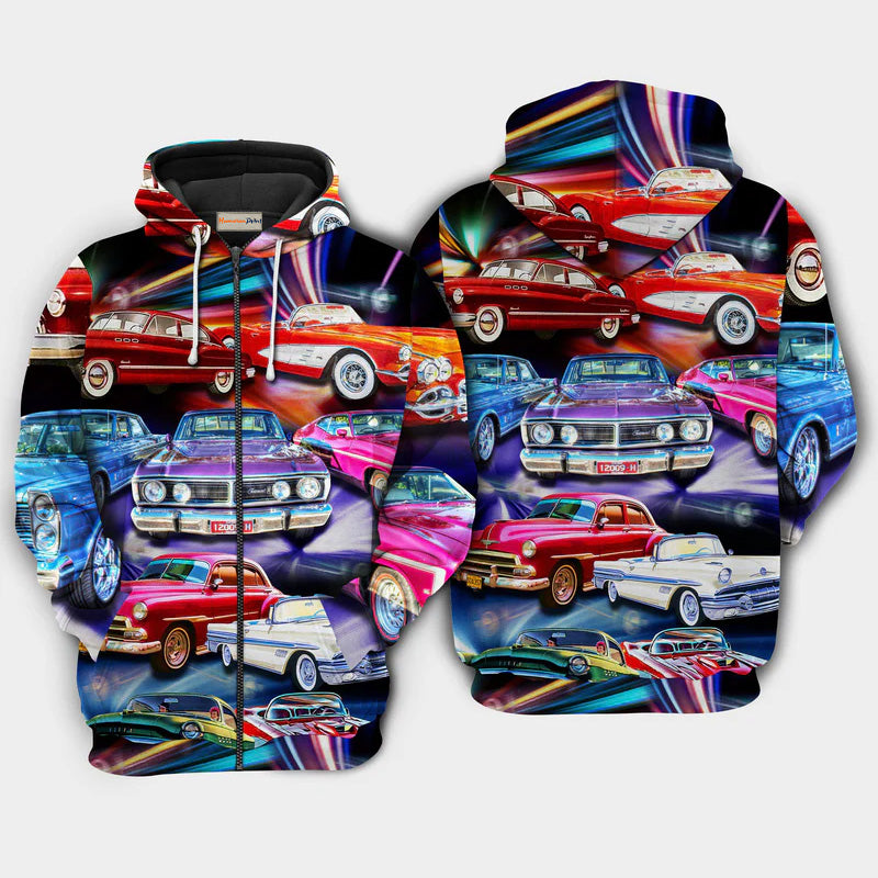Car Color Mix Art – 3D Hoodie