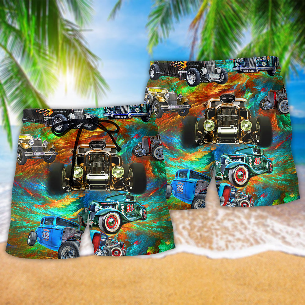 Hot Rod Riding Guide Cool Car - Beach Short