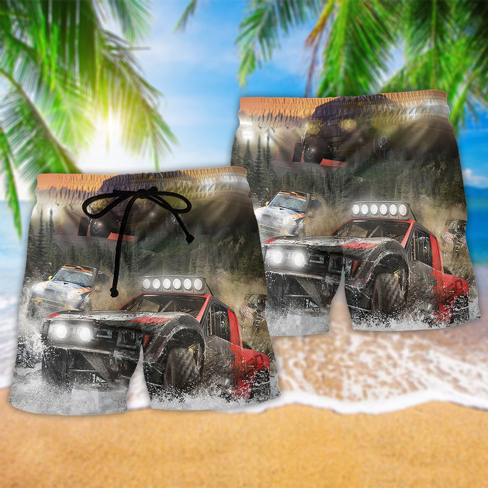 Off Road Racing Adventure Life Art – Beach Short