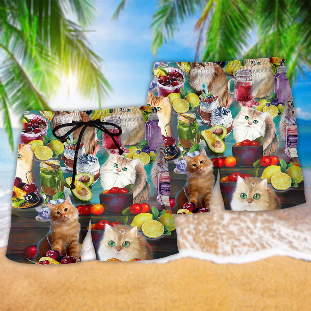 Fresh Cat Smoothie Fruit Fun – Beach Short