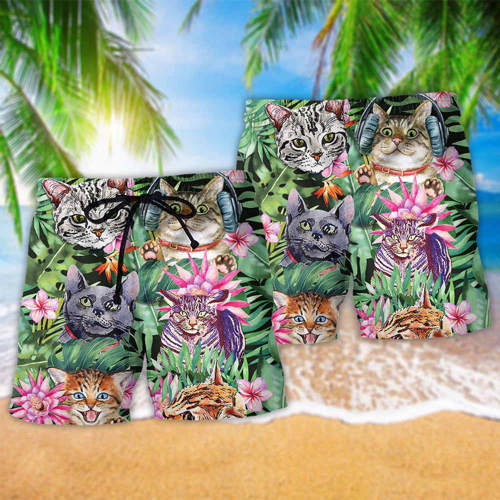 Cat Is My Life Cute Style - Beach Short