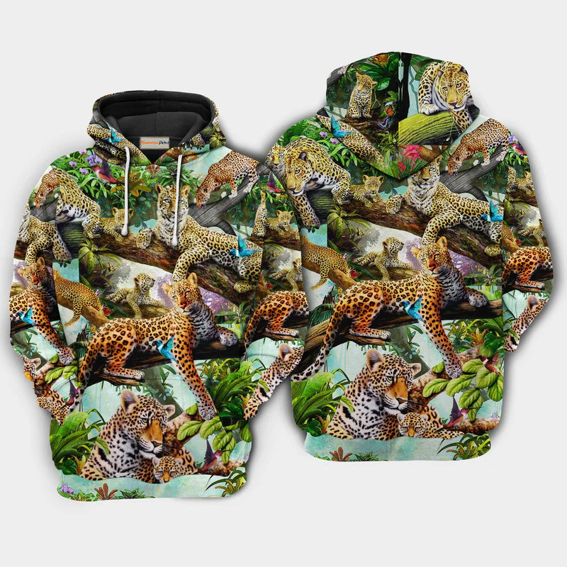 Catamount Loves Trees Nature Art – 3D Hoodie