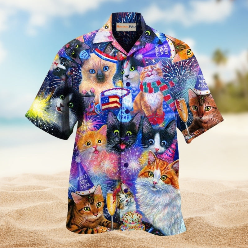 Cats Wish You Happy New Year Limited Edition – Hawaiian Shirt