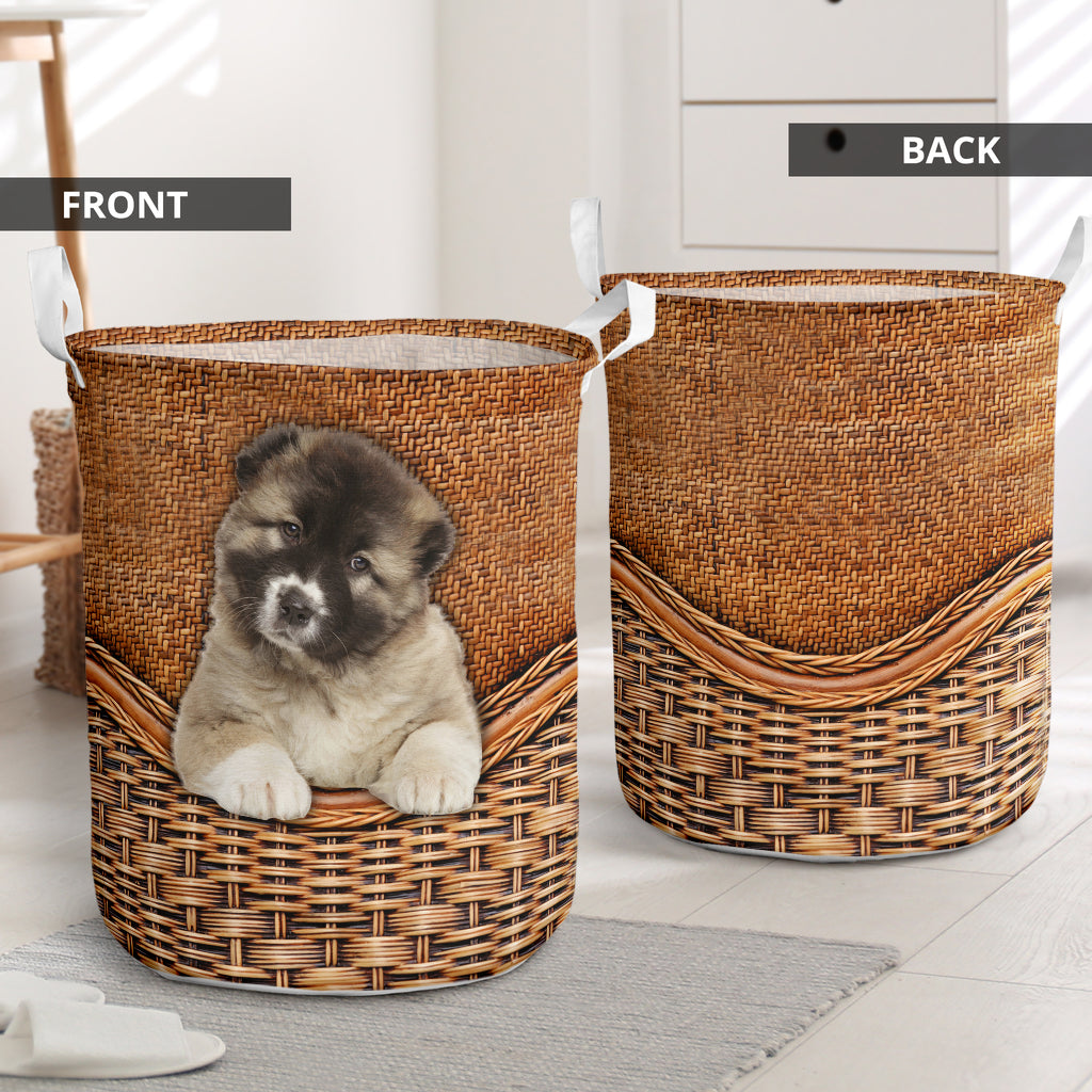 Caucasian Shepherd Dog Rattan Teaxture - Laundry Basket - Owls Matrix LTD