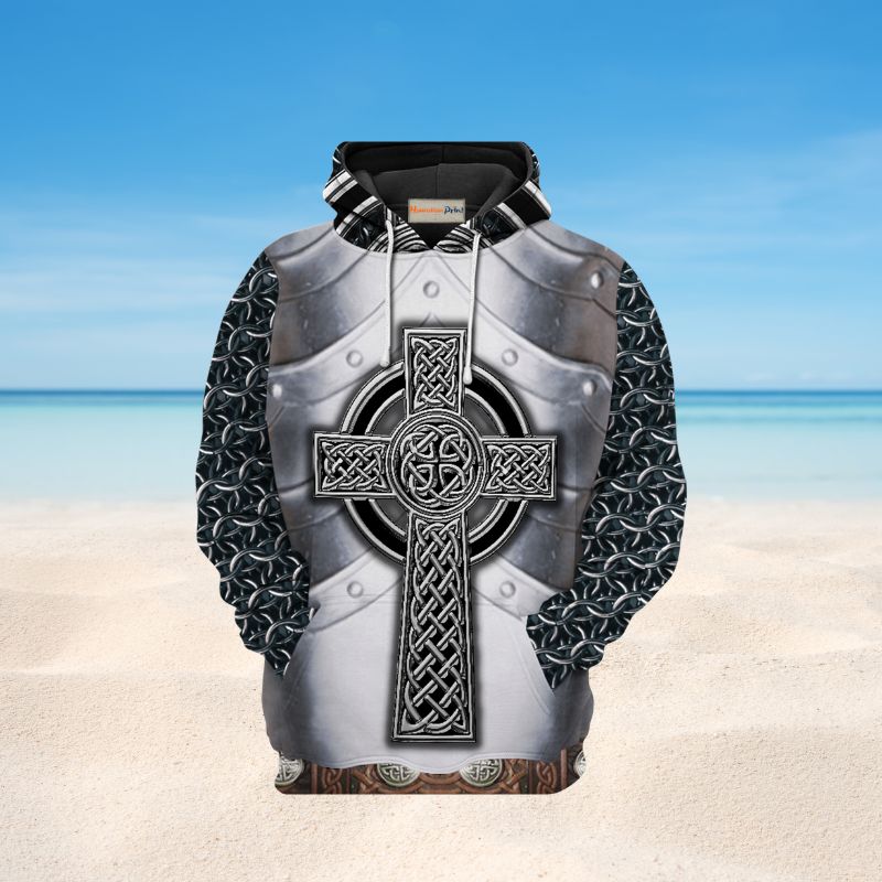 Celtic Armor Irish Metal Art – 3D Hoodie2