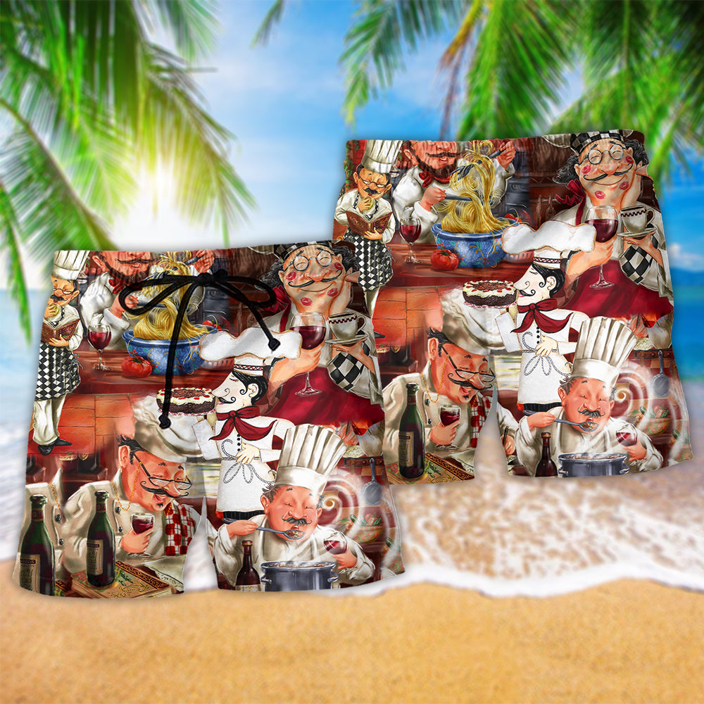 Chef Cooking Is Life Art – Beach Short