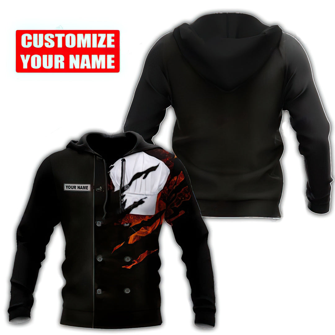 Chef Fire Custom Art – 3D Hoodie