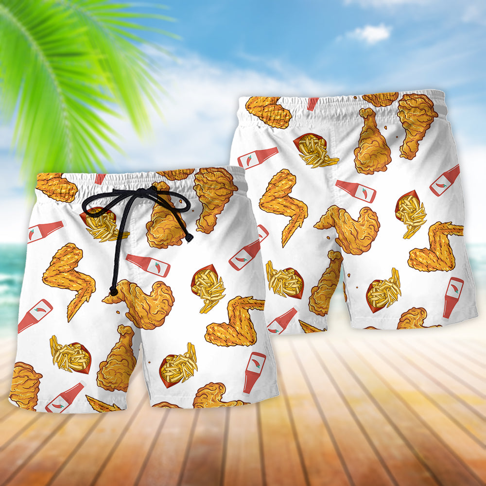 Chicken Food Lover Art – Beach Short