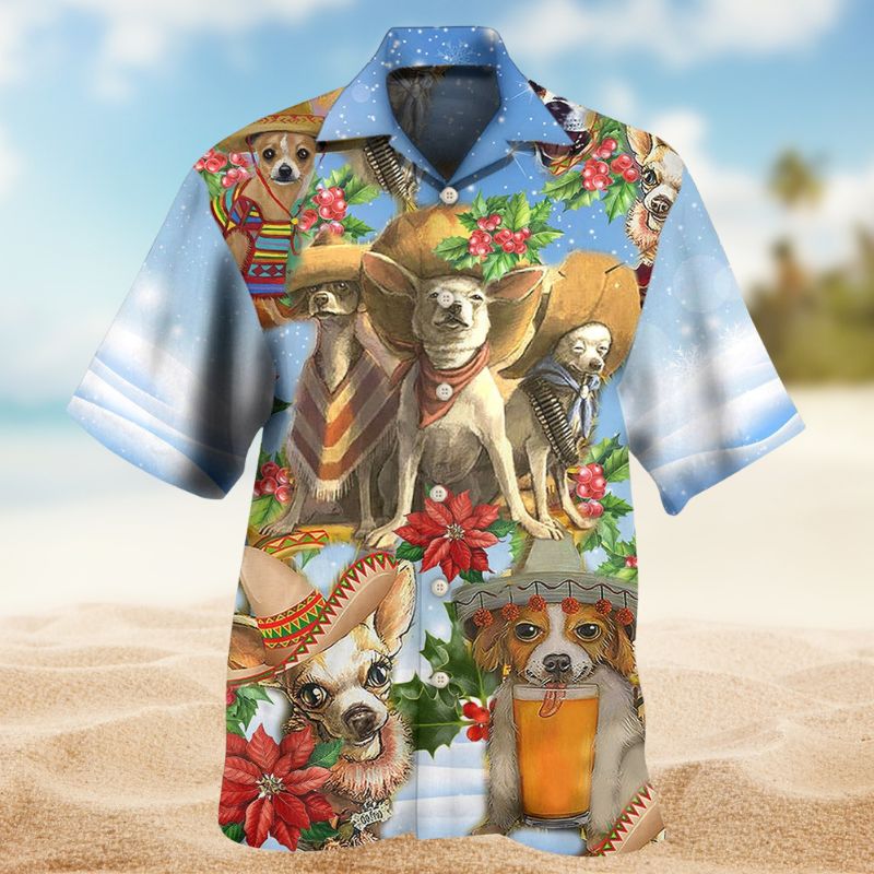 Chihuahua Loves Snow Christmas – Hawaiian Shirt