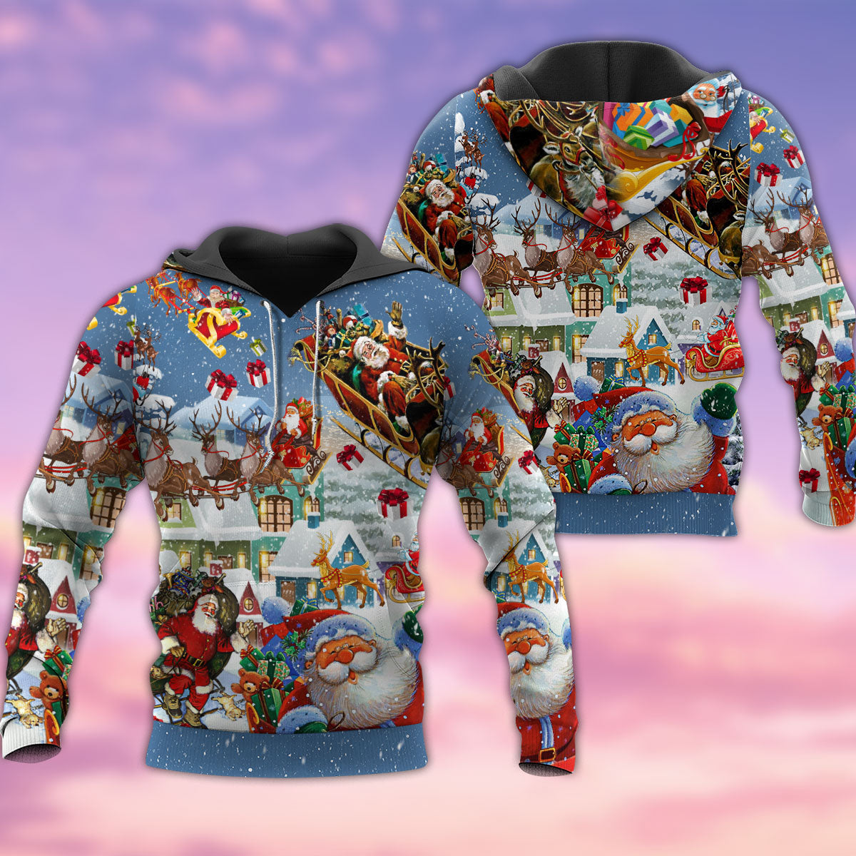 Say Hi From Santa Snow - 3D Hoodie