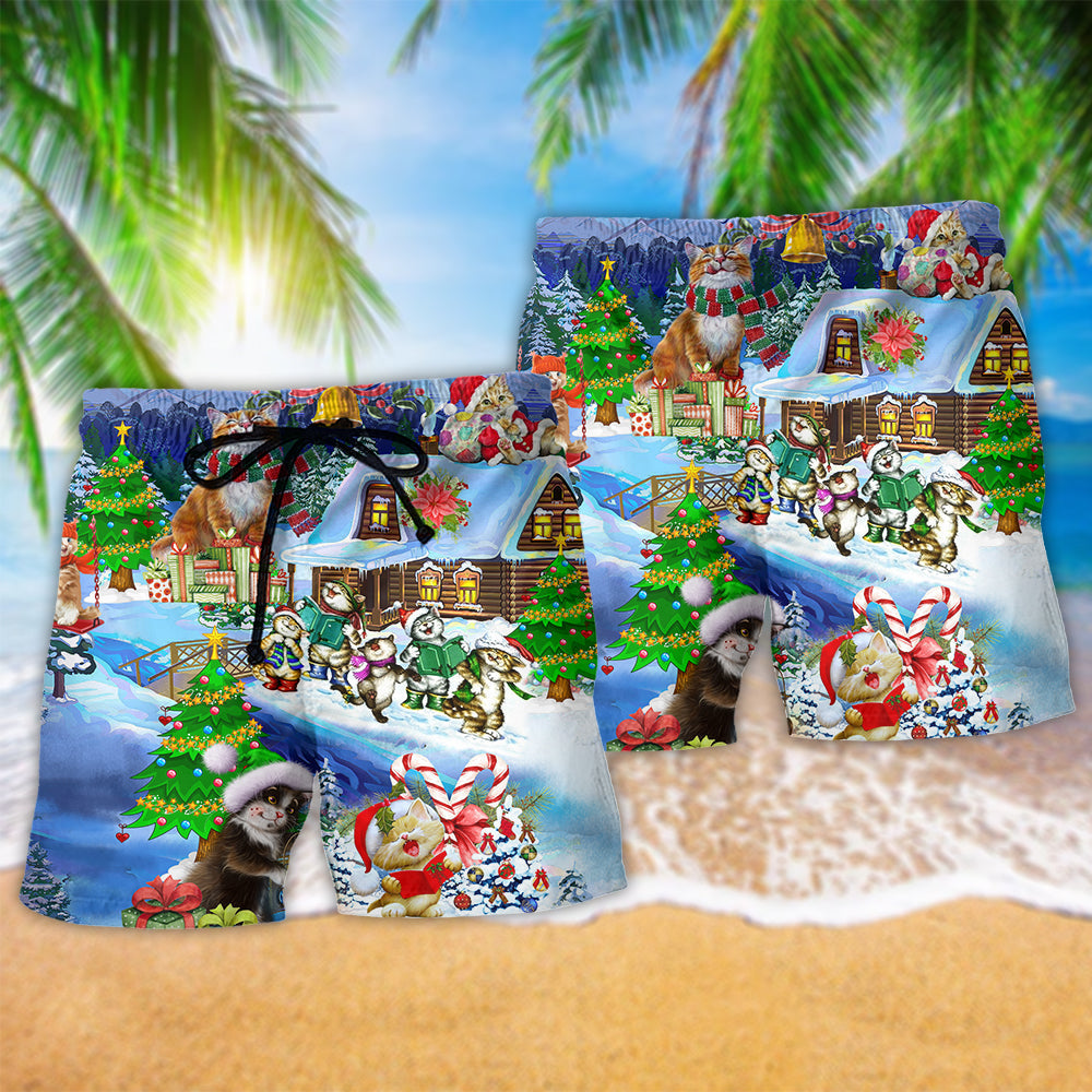 Christmas Cats Gift Love – Beach Short