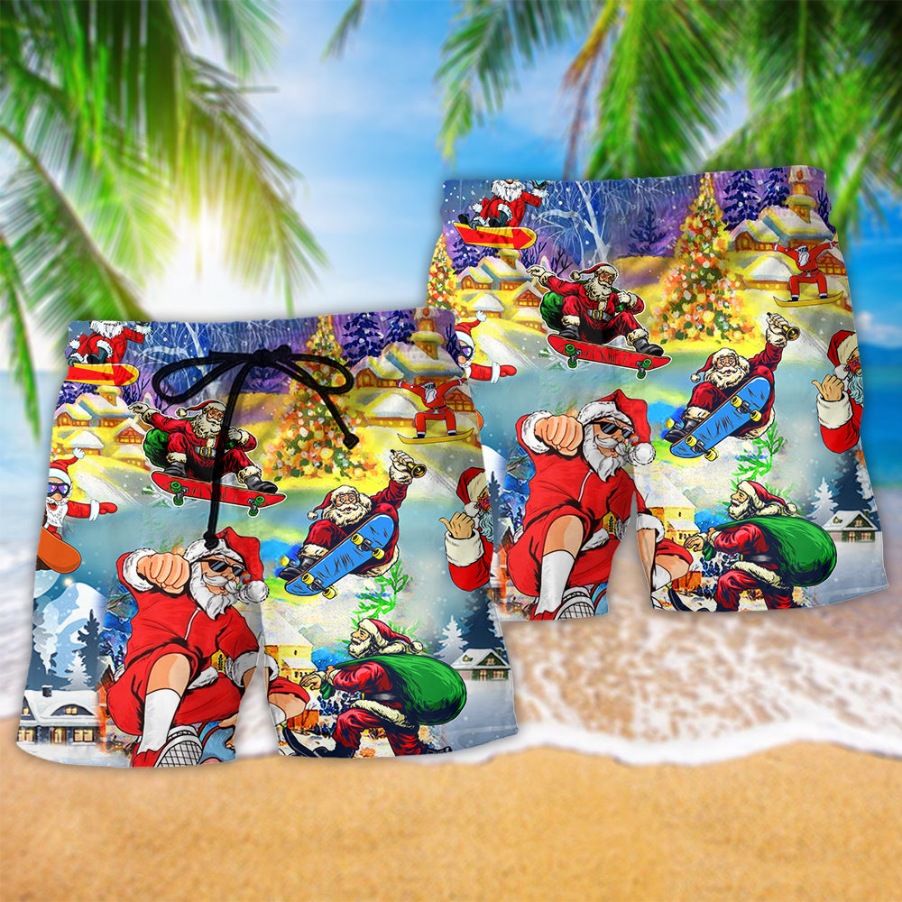 Christmas Skateboard Fun – Beach Short