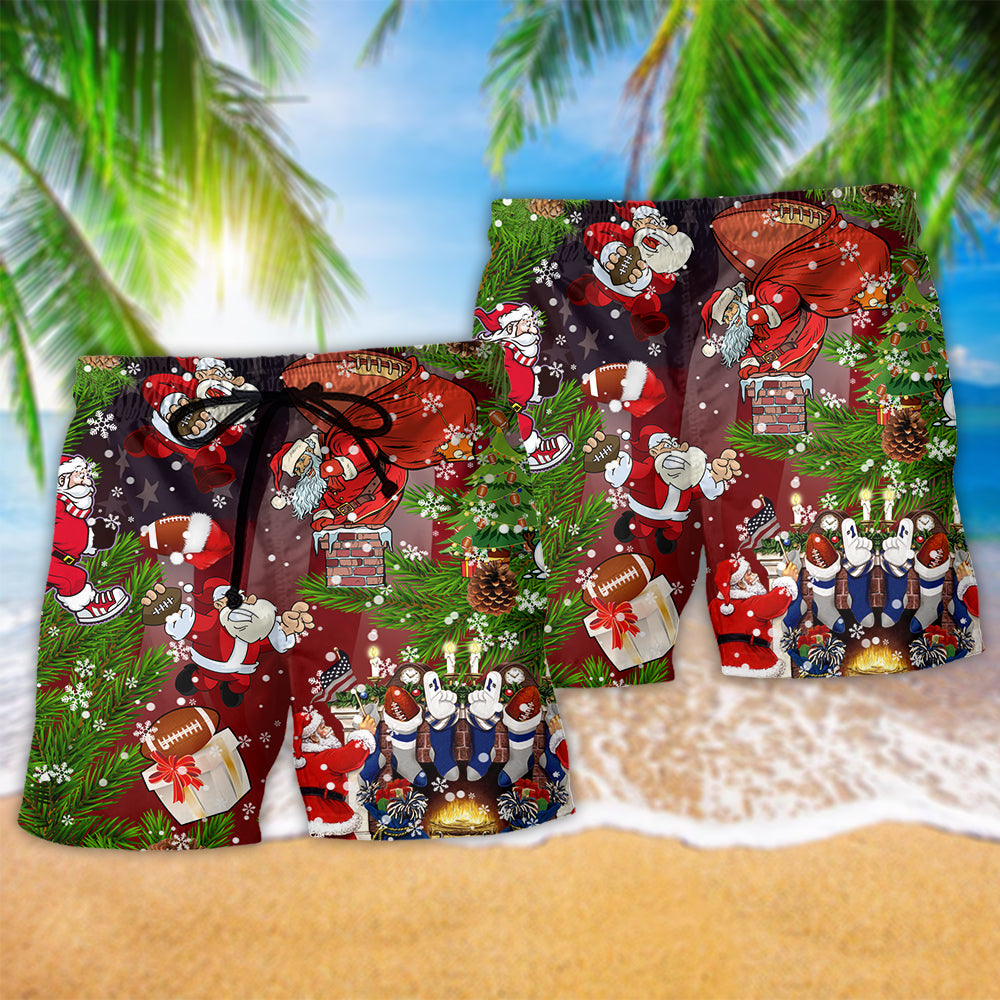 Football Santa Christmas Fun - Beach Short