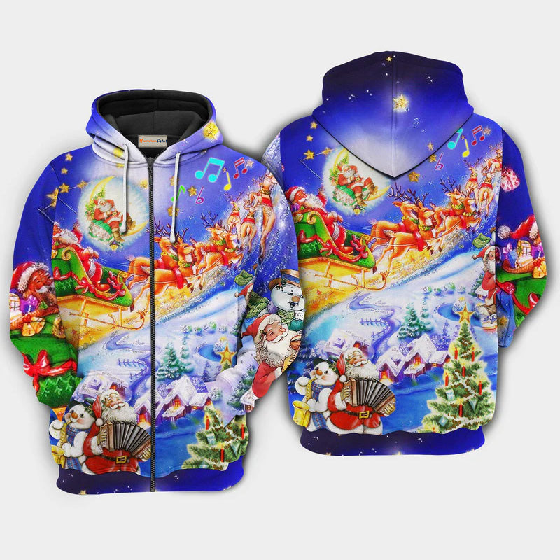 Christmas Santa Every Time Holiday Art – 3D Hoodie