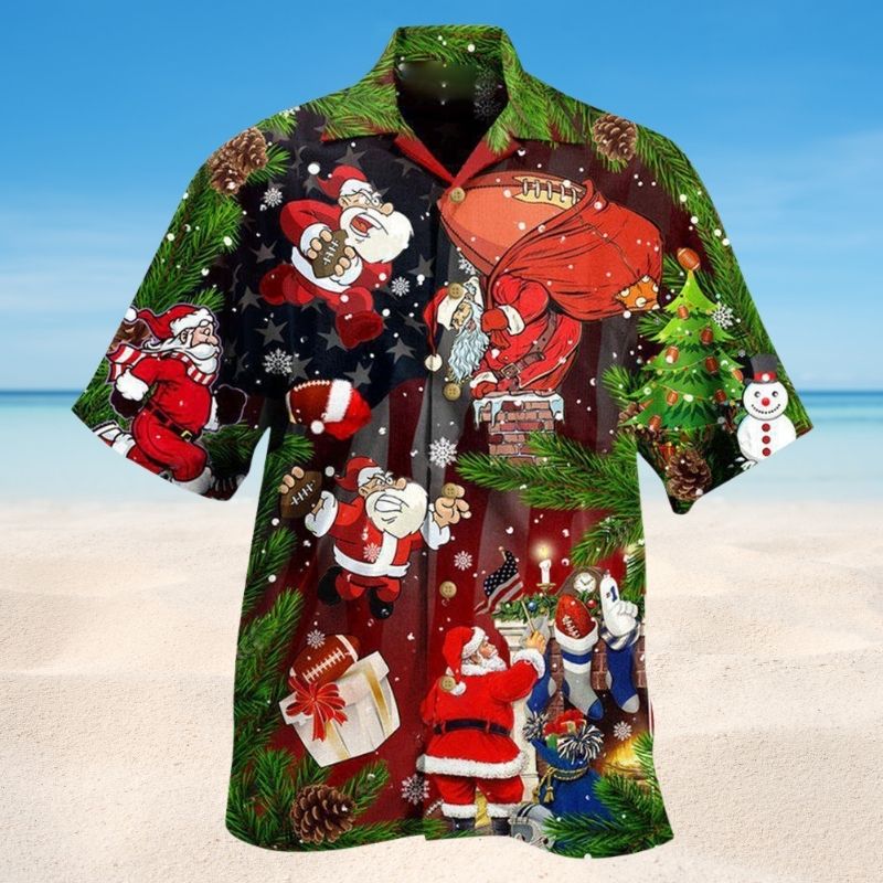 Christmas Santa Football Fan Edition – Hawaiian Shirt