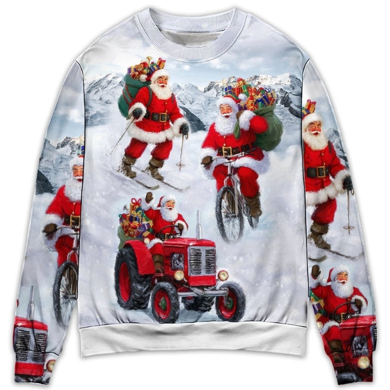 Christmas Fun With Santa Gift Style – Sweater - Ugly Christmas Sweater