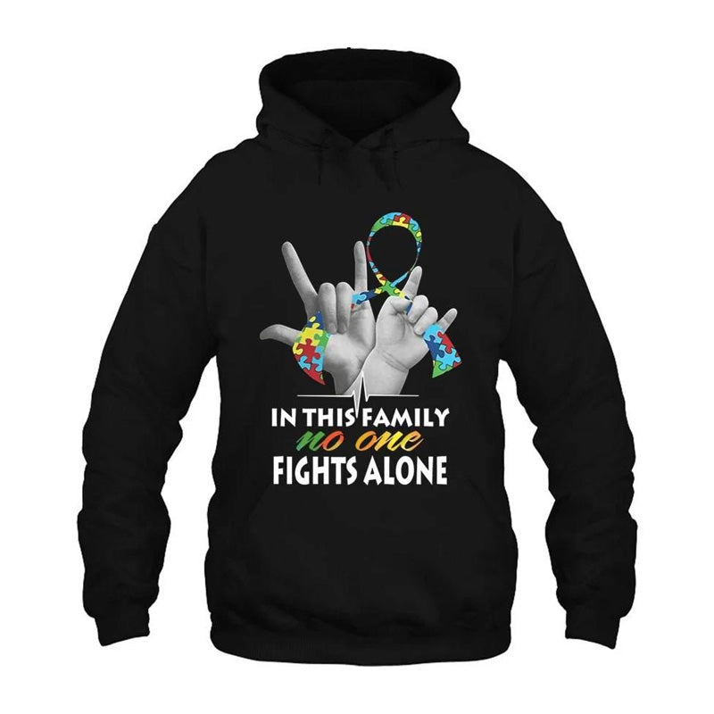 Collection Family Autism Awareness Ribbon Hands – 3D Hoodie