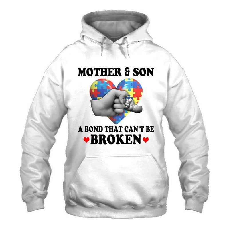 Collection Mother And Son Autism Awareness Bond – 3D Hoodie