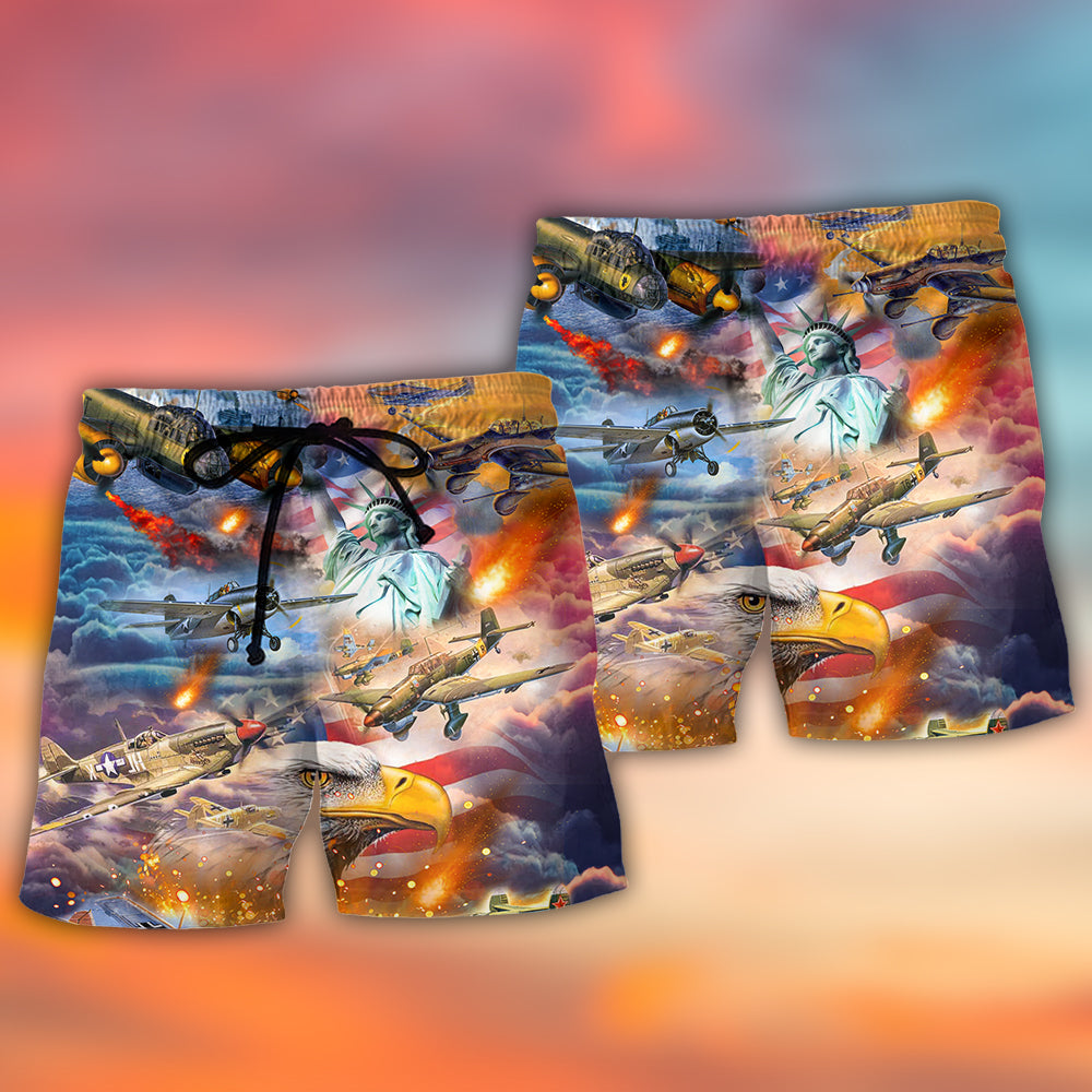 Combat Aircraft America Art – Beach Short