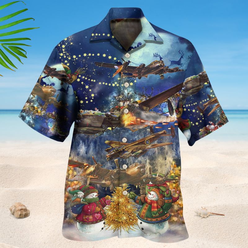 Combat Aircraft Merry Christmas – Hawaiian Shirt