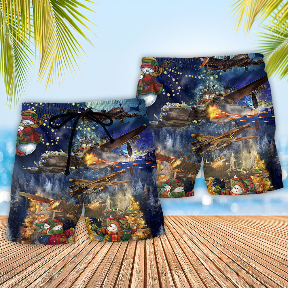 Christmas Military Aircraft – Beach Short