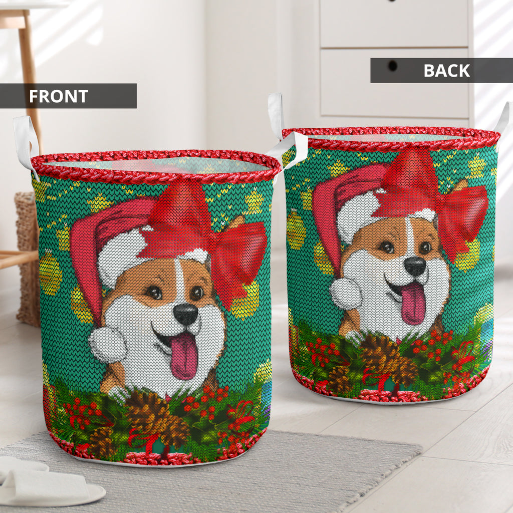 Corgi Crochet Christmas Style - Laundry Basket - Owls Matrix LTD