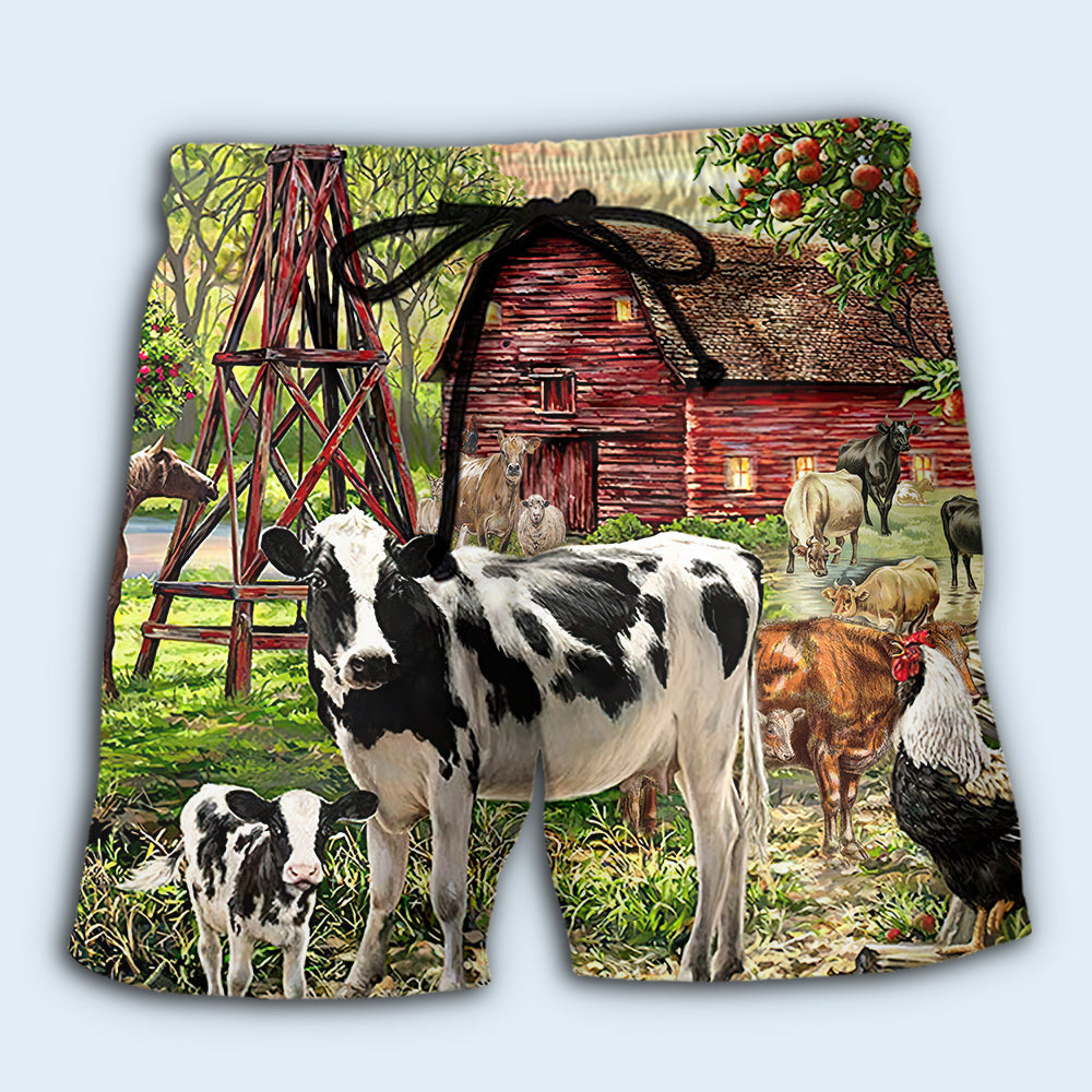 Cow Farm Peace Life - Beach Short